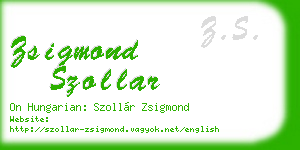 zsigmond szollar business card