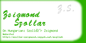 zsigmond szollar business card